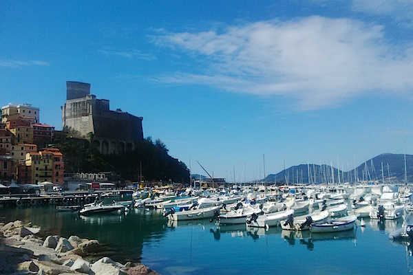 Lerici castle dominating the coastline and marina