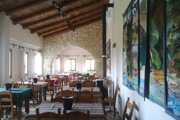 the tasting room at Dourakis winery
